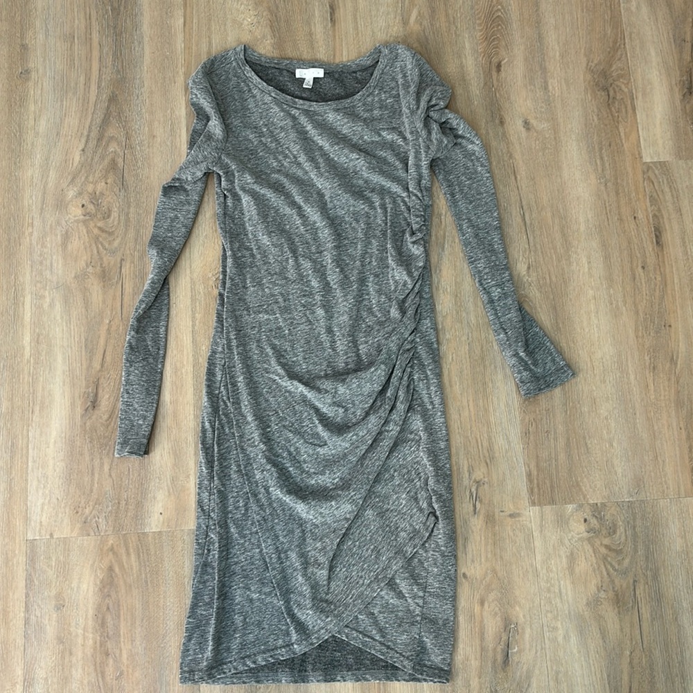 LEITH GRAY LONG SLEEVE DRESS